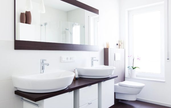 Ultra Modern Vanity, Sinks and Mirrors