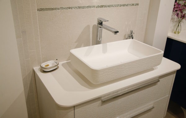 Egg Shell Modern Sink and Vanity