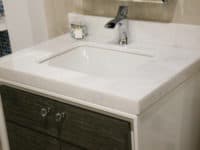 Contemporary White Sink with Vanity