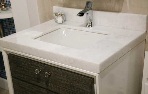 Contemporary White Sink with Vanity