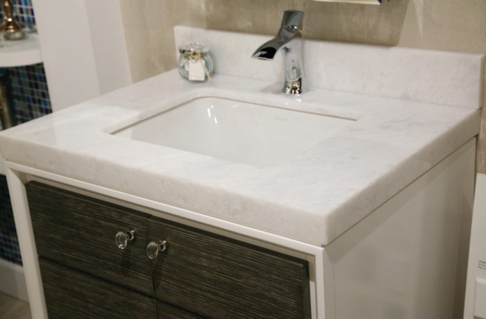 Contemporary White Sink with Vanity